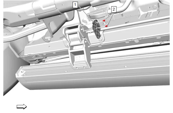 Assist Step Rear Bracket Replacement (B3L) — figure 1