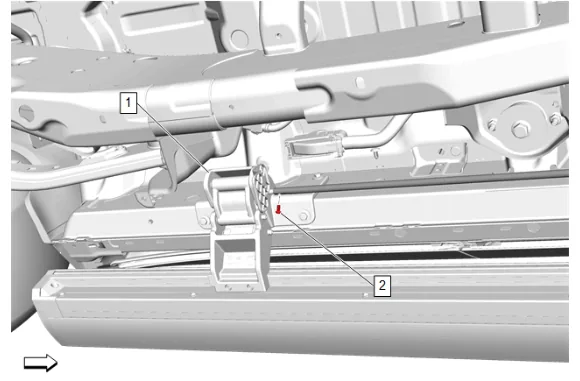 Assist Step Rear Bracket Replacement (B3L) — figure 2