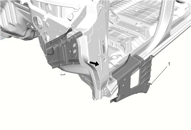 Body Front Structure Parts Replacement — figure 8