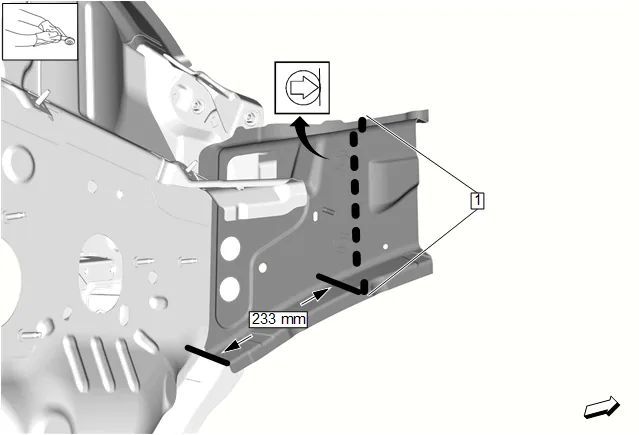 Body Front Structure Parts Replacement — figure 13