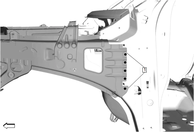 Body Front Structure Parts Replacement — figure 18