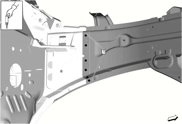 Body Front Structure Parts Replacement — figure 19