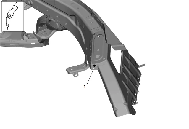 Body Front Structure Parts Replacement — figure 22