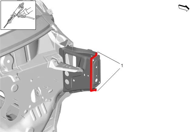 Body Front Structure Parts Replacement — figure 27