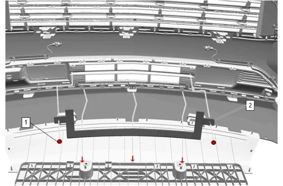 Front Bumper Fascia Lower Molding Replacement — figure 3