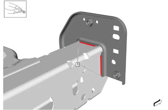 Front Bumper Impact Bar Bracket Replacement — figure 3