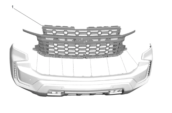 Front Bumper Upper Fascia Replacement (with LM2) — figure 7