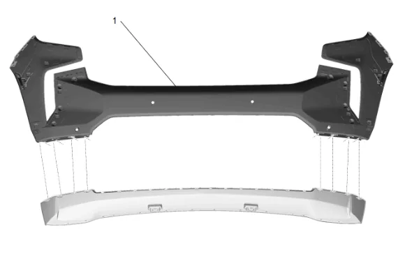 Front Bumper Upper Fascia Replacement (with LM2) — figure 9