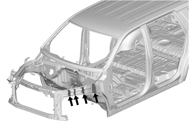 Front Compartment Front Side Rail Reinforcement Replacement — figure 1