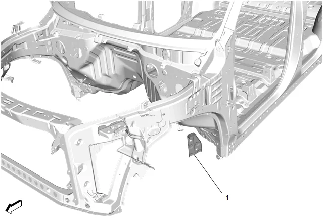 Front Compartment Side Rail Bracket Replacement — figure 3