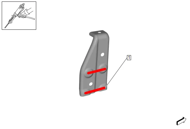 Front Compartment Side Rail Bracket Replacement — figure 5