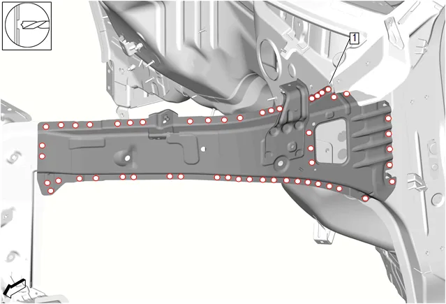 Front Compartment Upper Side Rail Replacement — figure 2