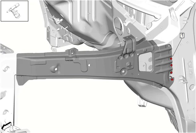 Front Compartment Upper Side Rail Replacement — figure 8