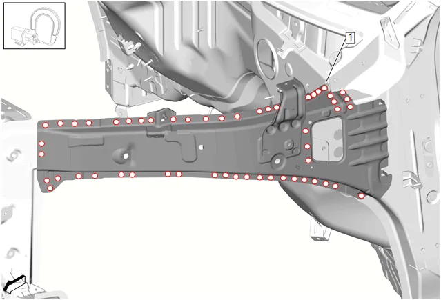 Front Compartment Upper Side Rail Replacement — figure 10