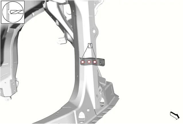 Front Crossmember Bracket Replacement — figure 2