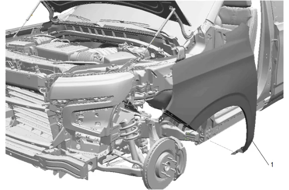 Front Fender Replacement (B3L - Assist Step) — figure 24