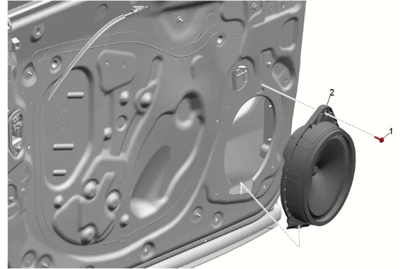 Front Side Door Check Link Replacement — figure 1