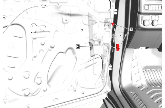 Front Side Door Check Link Replacement — figure 2