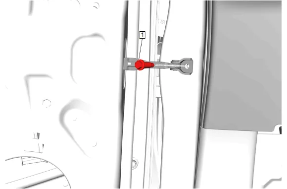 Front Side Door Check Link Replacement — figure 3