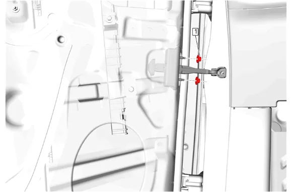 Front Side Door Check Link Replacement — figure 4