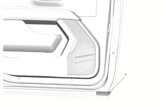 Front Side Door Front Auxiliary Weatherstrip Replacement — figure 1