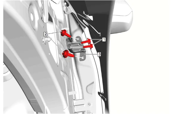 Front Side Door Upper Hinge and Lower Hinge Replacement — figure 5