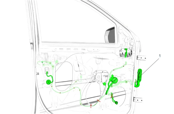 Front Side Door Wiring Harness Replacement — figure 5