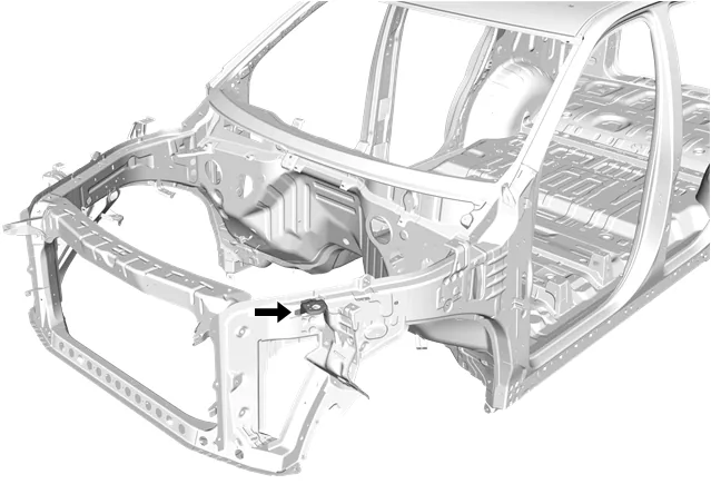 Hood Front Bumper Bracket Replacement (Chevy) — figure 1
