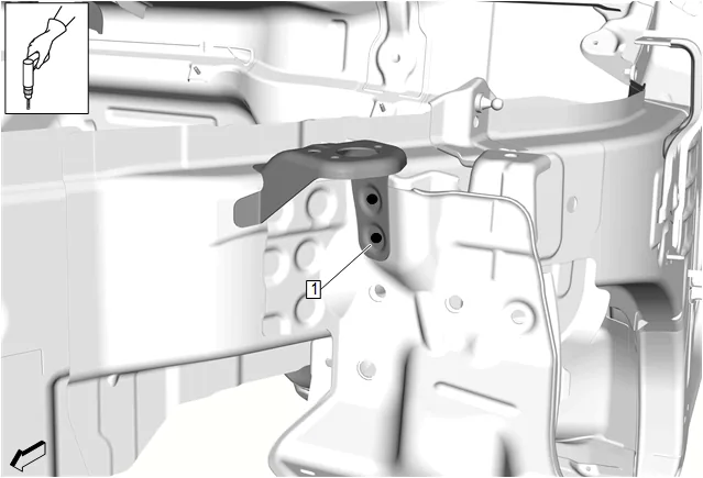 Hood Front Bumper Bracket Replacement (Chevy) — figure 6