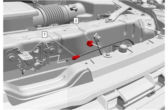 Hood Primary Latch Release Cable Replacement — figure 3