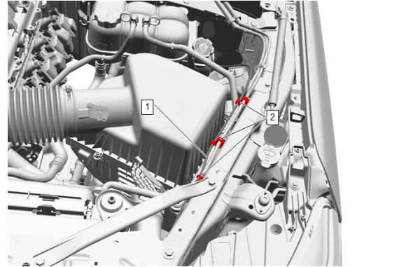 Hood Primary Latch Release Cable Replacement — figure 4