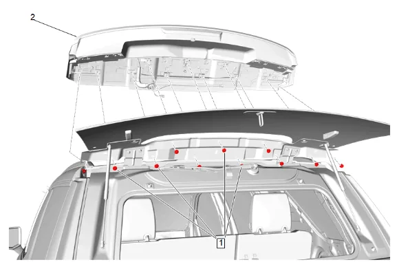 Liftgate Hinge Replacement (without TC2) — figure 8