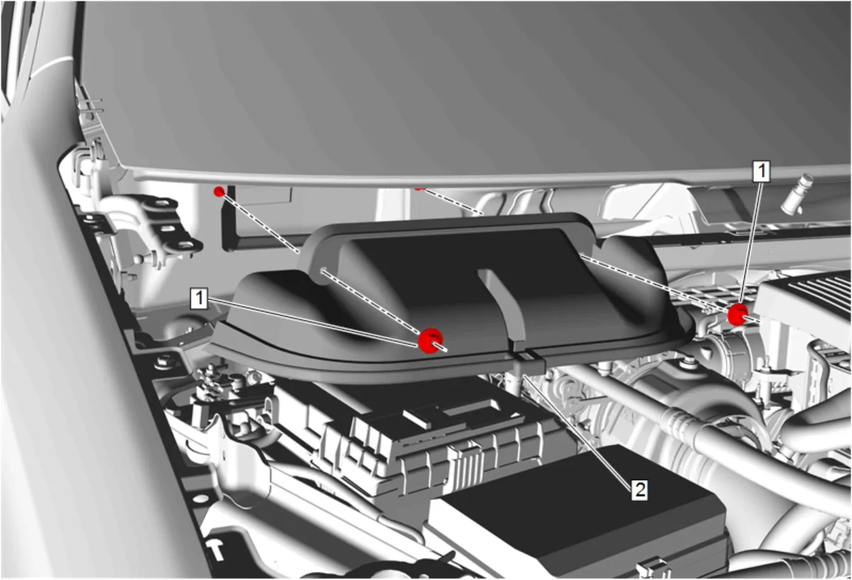 Plenum Front Panel Outer Reinforcement Removal and Installation — figure 10