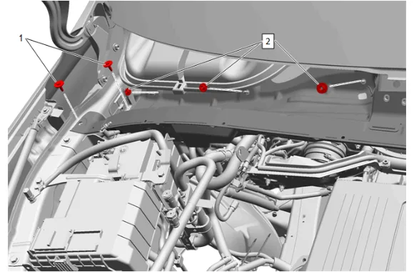 Plenum Front Panel Outer Reinforcement Replacement — figure 8