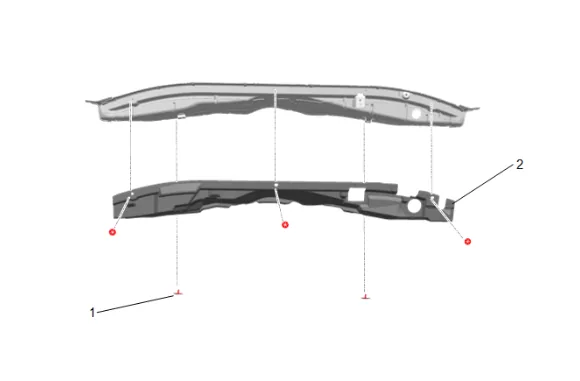 Plenum Front Panel Outer Reinforcement Replacement — figure 12