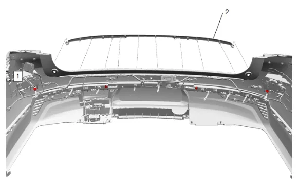 Rear Bumper Fascia Molding Replacement — figure 2
