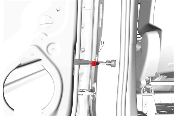 Rear Side Door Check Link Replacement — figure 2