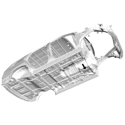 Underbody Outer Front Side Rail Replacement (Inner) — figure 1