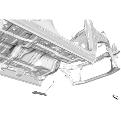 Underbody Outer Front Side Rail Replacement (Inner) — figure 4