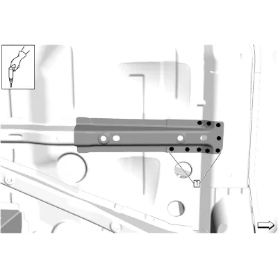 Underbody Outer Front Side Rail Replacement (Inner) — figure 5