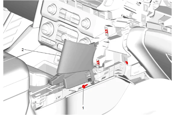 Front Floor Console Bin Lamp Replacement — figure 14