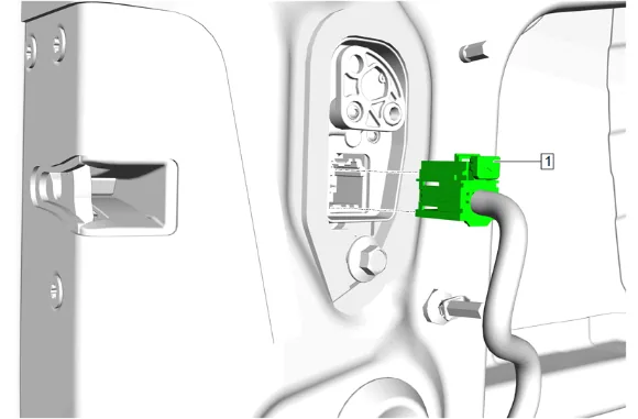 Front Side Door Inside Handle Cable Replacement (with NWM) — figure 17