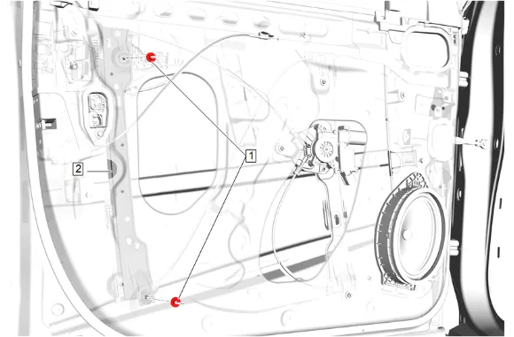 Front Side Door Latch Replacement (without nwm) — figure 5