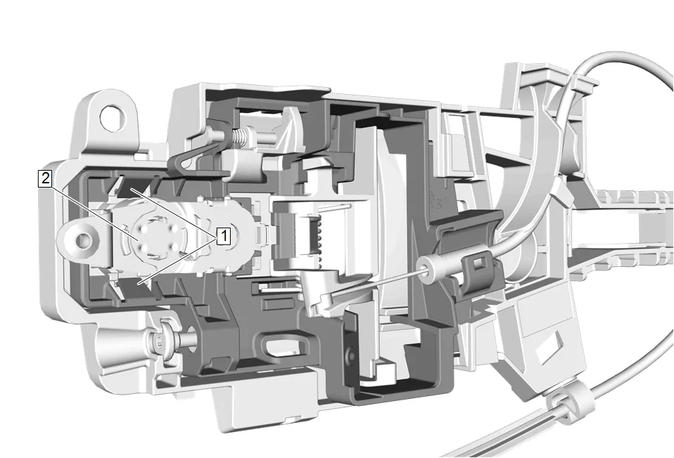Front Side Door Outside Handle Bracket Replacement (with nwm) — figure 21