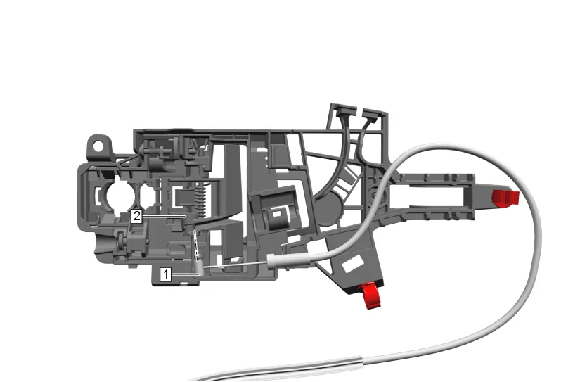 Front Side Door Outside Handle Cable Replacement (without nwm) — figure 20