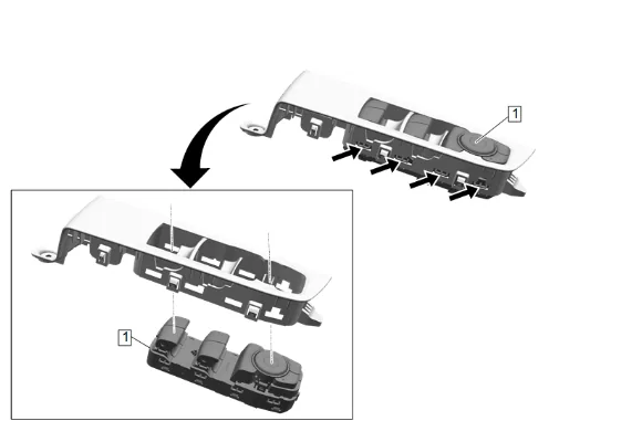 Front Side Door Window Control Switch Replacement — figure 2