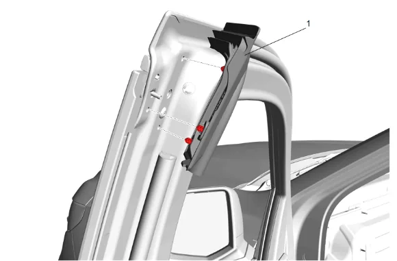 Front Side Door Window Frame Rear Applique Replacement — figure 2