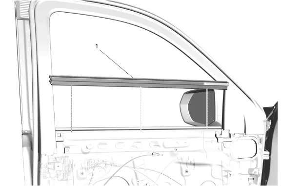 Front Side Door Window Inner Sealing Strip Replacement — figure 1