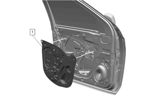 Front Side Door Window Regulator Motor Replacement — figure 2