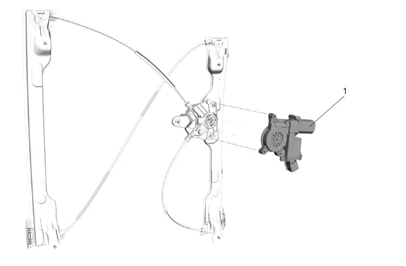 Front Side Door Window Regulator Motor Replacement — figure 7